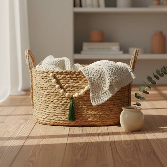 Straw Basket L